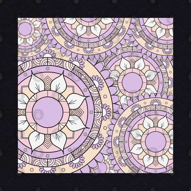 Pastel Color Layered Mandalas by Peaceful Space AS